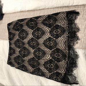 Lace pencil skirt